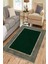 Woolly Etnik Desenli Krem-Yeşil Halı (Makinada Yıkanabilir Kaymaz Dot Taban) - ES1142 1