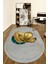Woolly Gold Yaprak Desenli Gri Oval Halı (Makinada Yıkanabilir Kaymaz Dod Taban ) - ES583 1