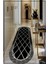 Woolly Gümüş Çapraz Çizgili Oval Halı (Makinada Yıkanabilir Kaymaz Dod Taban) - ES1021 1