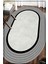 Woolly Gri-Siyah Şeritli Oval Halı (Makinada Yıkanabilir Kaymaz Dod Taban) - ES1003 1
