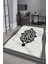 Woolly Gri Çerçeveli Mermer Zeminli Halı (Makinada Yıkanabilir Kaymaz Dot Taban) - ES1135 1
