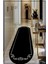 Woolly Gümüş Çerçevesi Motifli Siyah Oval Halı (Kaymaz Dod Taban Makinada Yıkanabilir 80X250) - ES1057 1
