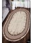 Woolly Krem Zincir Desenli Eskitme Oval Halı (Kaymaz Dod Taban Makinada Yıkanabilir) -ES1083 1