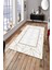 Woolly Gri Şeritli Krem Eskitme Oval Halı (Makinada Yıkanabilir Kaymaz Dod Taban) - ES525 1