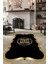 Woolly Lazer Kesim Gold Çerçeveli Siyah Halı (Kaymaz Dod Taban Makinada Yıkanabilir) - ES1072 1