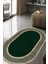 Esta Etnik Desenli Krem-Yeşil Oval Halı (Makinada Yıkanabilir Kaymaz Dot Taban) - ES1142 1