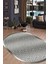 Esta Gri Geçişli Modern Oval Halı (Makinada Yıkanabilir Kaymaz Dot Taban) - ES1148 1