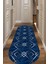 Esta Prizma Desenli Dokulu Mavi Oval Halı (Kaymaz Dod Taban Makinada Yıkanabilir 80X250) - ES1070 1