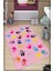 Woolly Pembe El Desenli Çocuk Halısı Genç Odası Halısı (Makinada Yıkanabilir Dot / Keçe TABAN)-ES746 1