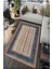 Woolly Mavi Afgan Salon Halısı Yolluk (Makinada Yıkanabilir Kaymaz Dod Taban) - ES1034 1