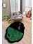 Woolly Yeşil-Siyah Lazer Kesim Halı (Makinada Yıkanabilir Kaymaz Dot Taban) - ES1262 1