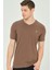 T8568 Dewberry V Yaka Erkek T-Shirt-Kahve 5
