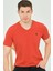 T8568 Dewberry V Yaka Erkek T-Shirt-Kiremit 1