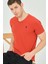 T8568 Dewberry V Yaka Erkek T-Shirt-Kiremit 3