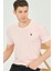 T8568 Dewberry V Yaka Erkek T-Shirt-Pembe 1