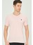 T8568 Dewberry V Yaka Erkek T-Shirt-Pembe 5