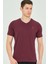 T8568 Dewberry V Yaka Erkek T-Shirt-Mor 3