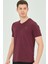 T8568 Dewberry V Yaka Erkek T-Shirt-Mor 4