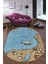 Esta Korsan Adası Oval Çocuk Odası Halısı (Makinada Yıkanabilir Kaymaz Dot Taban) - ES1304-2 1