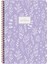 A4 Çizgili Defter Pastel Flora - Mor 1