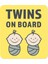 Twins On Board Araba Sticker 1