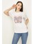 Kadın Siyah Taş Baskılı Basic T-Shirt 2
