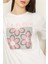 Kadın Siyah Taş Baskılı Basic T-Shirt 4