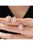 Pırlanta Montür Lotus Çiçeği Işıltılı Sadelik Mührü Rose Renk Gümüş Mini Set 1