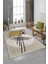 Woolly Çizgi Desenli Daire Motifli Halı (Makinada Yıkanabilir Kaymaz Dot Taban) - ES1223 1