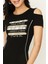 Kadın Siyah Omuz Dekolteli Örme Bodycon Elbise 4