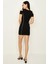 Kadın Siyah Omuz Dekolteli Örme Bodycon Elbise 5