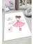 Woolly Kız Desenli Çocuk Odası Halısı (Makinada Yıkanabilir Kaymaz Dot Taban) - ES1171 1