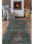 Woolly Kristal Desenli Yeşil Halı (Makinada Yıkanabilir Kaymaz Dot Taban) - ES1277 1