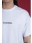 Oversize Baskılı Sıfır Yaka Erkek Penye T-Shirt 3