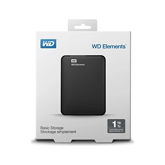 Wd 2.5 Elements 1tb USB 3.0 External HDD Siyah WDBUZG0010BBK-WESN