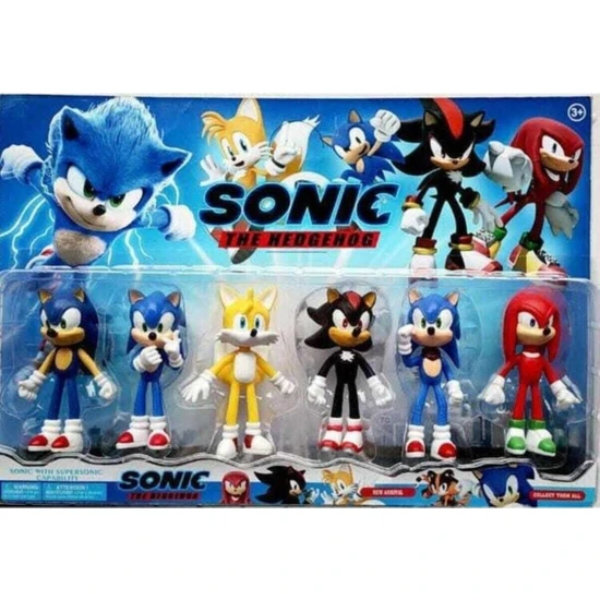 Sonic Oyuncak Süper Sonic Figür ve Arkadaşları 6lı Supersonic Metalsonic Figürleri