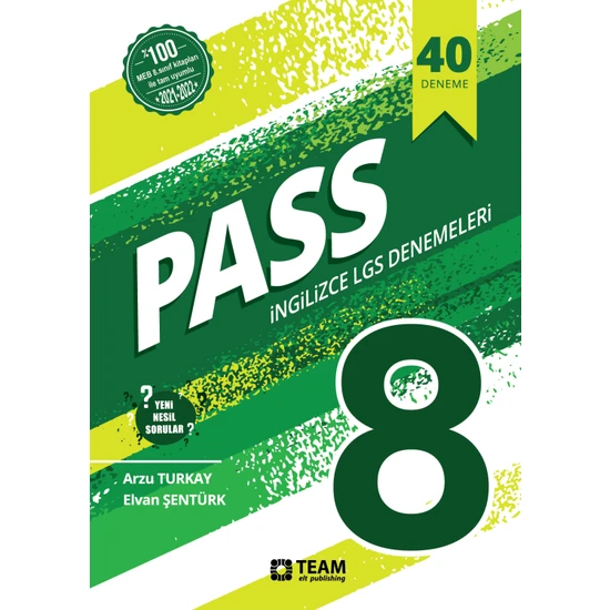 Team Elt Publishing - Pass 8- 40 adet yeni nesil LGS deneme sınavı