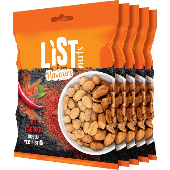 List Flavours Hot Paprika Soslu Yer Fıstığı 5 x 150 G Fiyatı