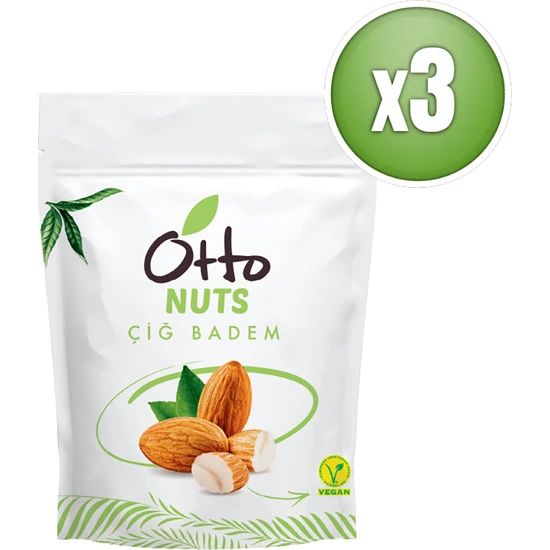 Otto Nuts Vegan Çiğ Badem 3 x 40 G