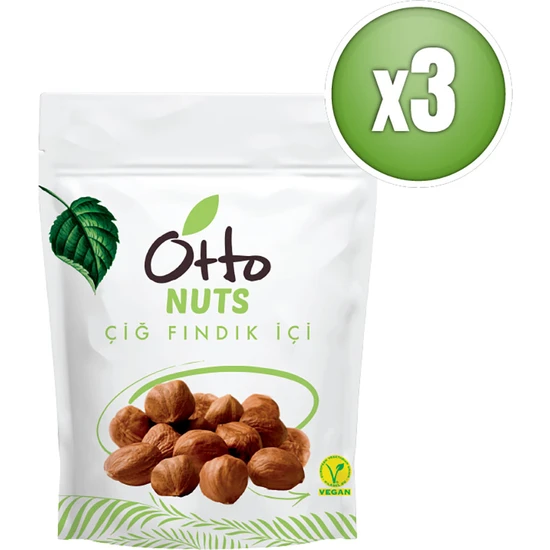 Otto Nuts Vegan Çiğ Fındık 3 x 40 G
