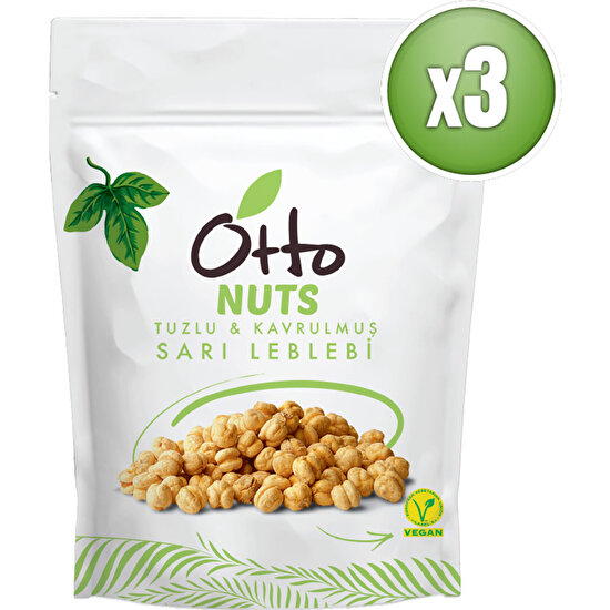 Otto Nuts Vegan Tuzlu Sarı Leblebi 3 x 150 G