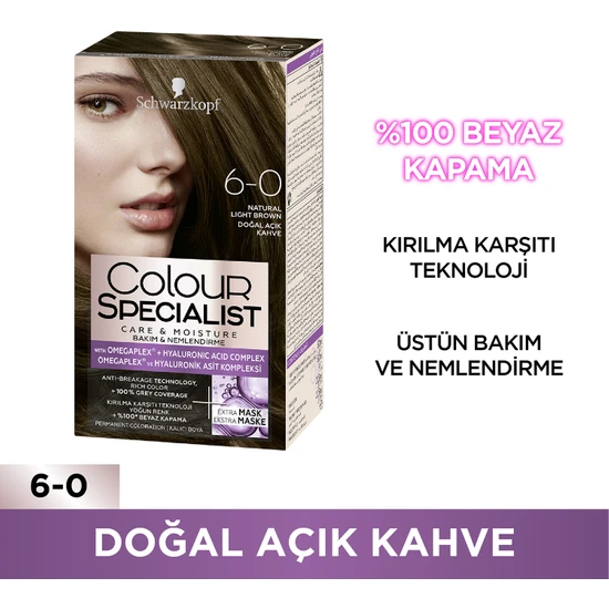 Schwarzkopf Colour Specialist Saç Boyası Doğal Açık Kahve 6.0