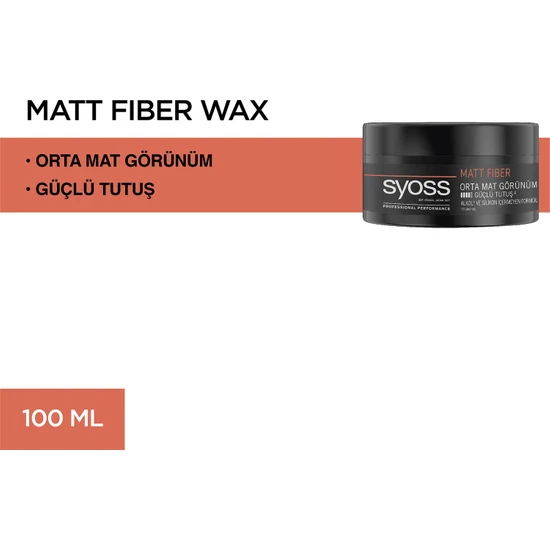 Syoss Matt Güçlü Tutuş Ortalama Mat Görünümde Fiber Wax