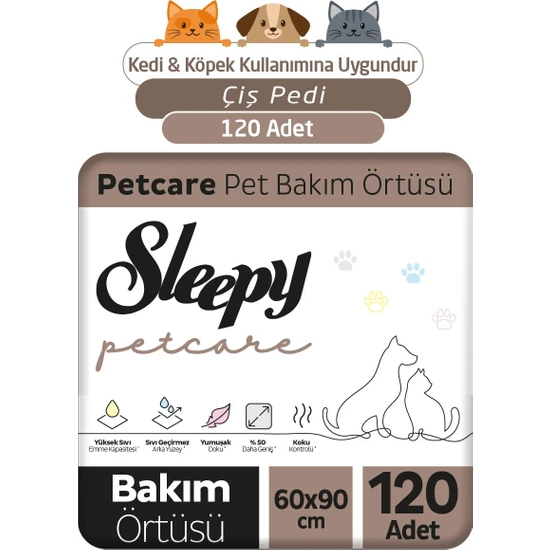 Sleepy Petcare Pet Bakım Örtüsü 60X90 cm 4X30 (120 Adet)