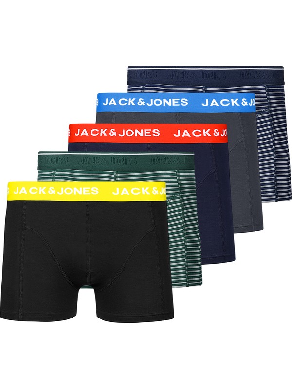 Jack & Jones Düz Renk 5'li Boxer Paketi-12214904