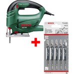 Bosch Pst 650 Compact 500 Watt Dekupaj Testere + Bosch T144D Ahşap Kesim Dekupaj Testere Bıçağı 5' Li Paket Dekopaj Speed For Wood Hızlı Kesim