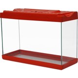 Girist Pet Renkli Kapak Mini Akvaryum 35 cm Kırmızı