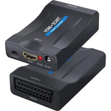 Aogo HDMI To Scart Dönüştürücü HDMI In Scart Out 1080P HDMI - Scart Converter Ses Video