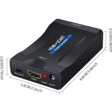 Aogo HDMI To Scart Dönüştürücü HDMI In Scart Out 1080P HDMI - Scart Converter Ses Video