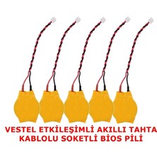 Power-Xtra Vestel Etkileşimli Faz-1 Akıllı Tahta CR2032 Kablolu Soketli Bios Pili 5'li